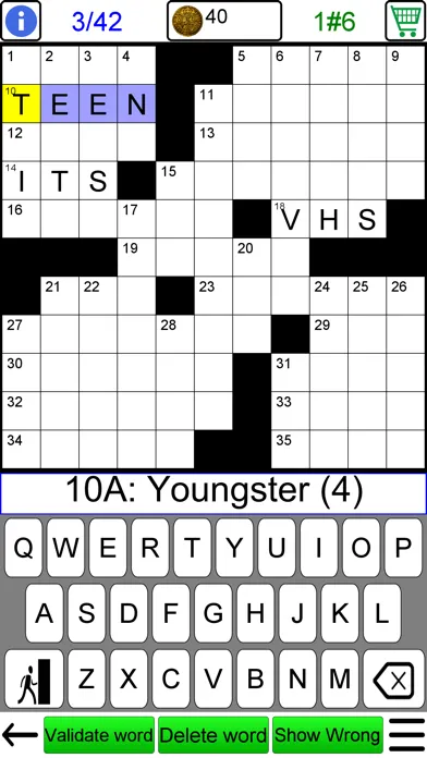 Tangkapan layar Crossword
