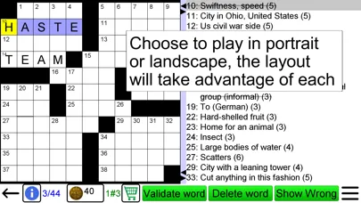 Tangkapan layar Crossword