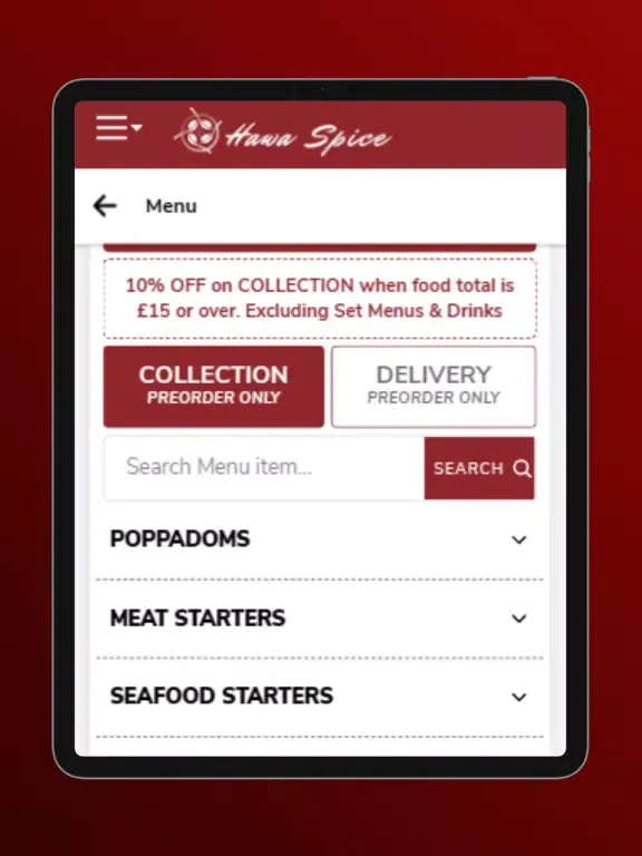 Hawa Spice iPad  Screenshots