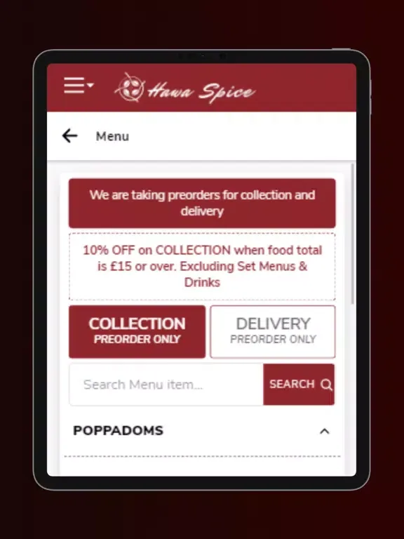 Hawa Spice iPad  Screenshots