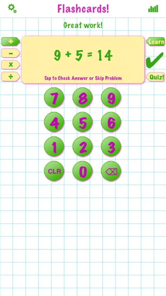 Screenshot di Flashcards! - Math fact practice anywhere
