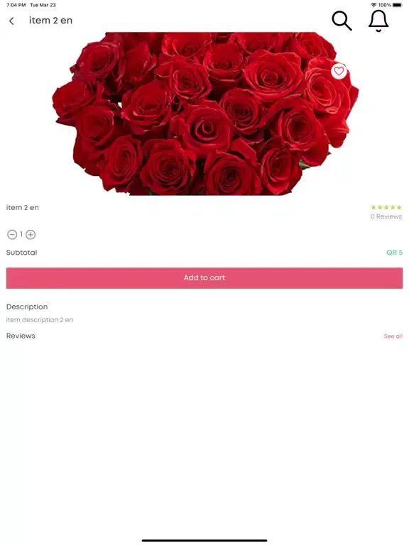 Tangkapan layar Flower-Sale iPad 
