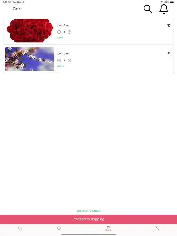 Tangkapan layar Flower-Sale iPad 