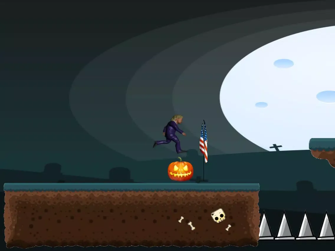 ภาพหน้าจอของ Trump Jump - White House President Trump Run 2016 iPad 