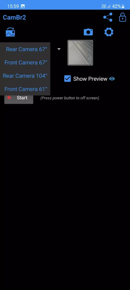 CamBr2 record when screen off سکرین شاٹس