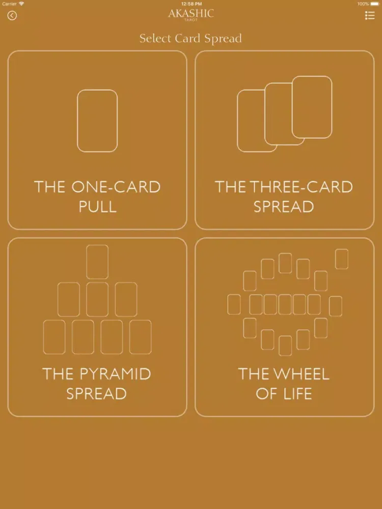 Скриншоты Akashic Tarot iPad 