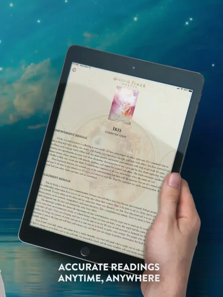 Capturas de pantalla de Goddess Power Oracle iPad 