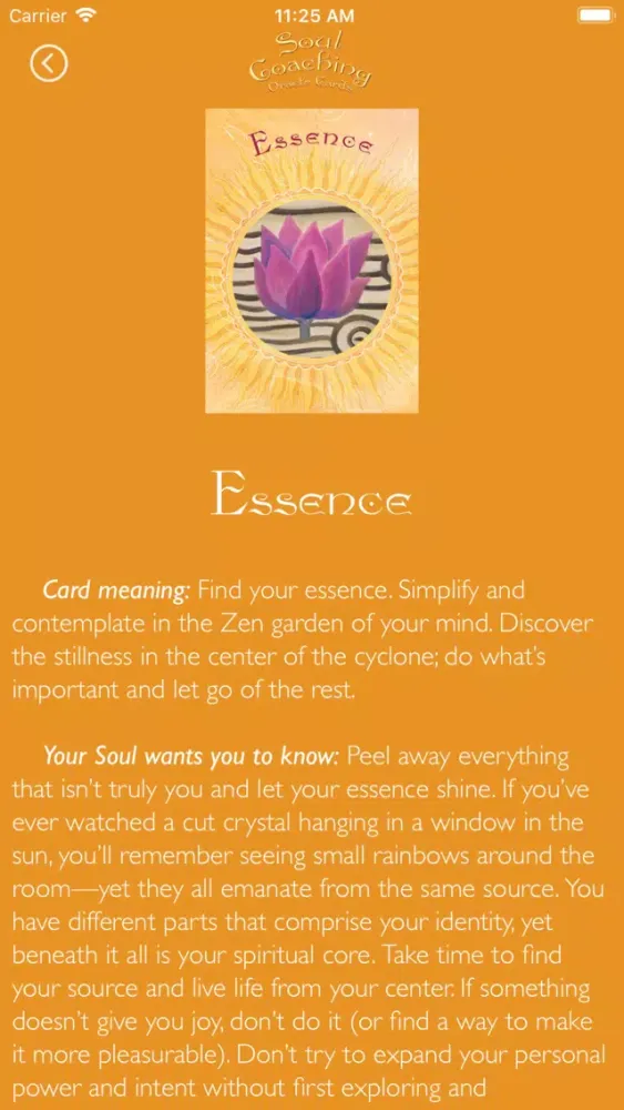 Screenshot di Soul Coaching Oracle Cards