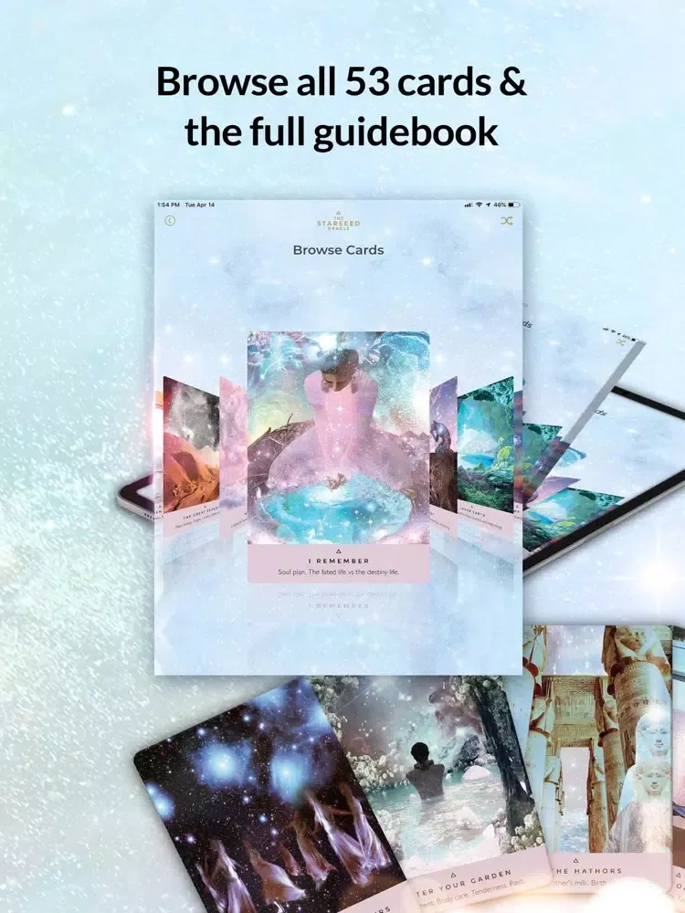 Tangkapan layar The Starseed Oracle iPad 