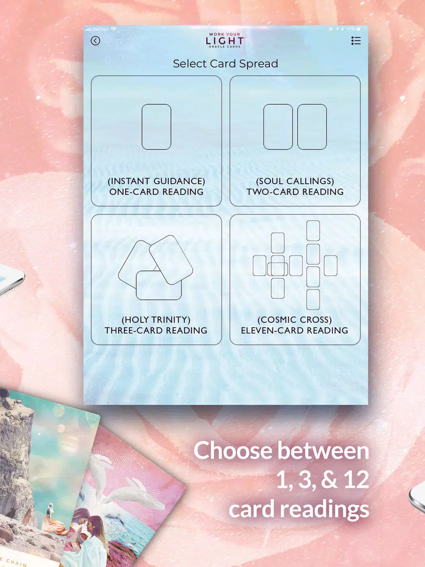 Zrzuty ekranu Work Your Light Oracle Cards iPad 