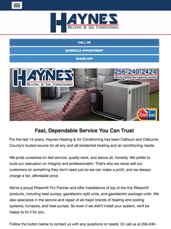 ภาพหน้าจอของ Haynes Heating & Air Condition iPad 
