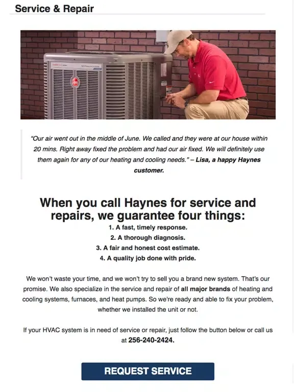 ภาพหน้าจอของ Haynes Heating & Air Condition iPad 