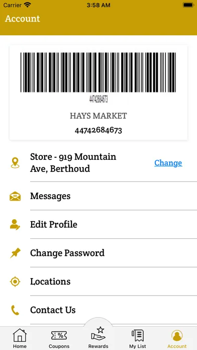 Ảnh chụp màn hình của Hays Colorado Market