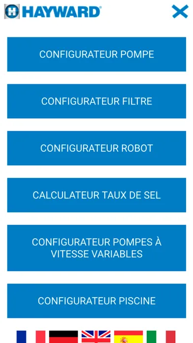Capturas de pantalla de Configurateur Hayward