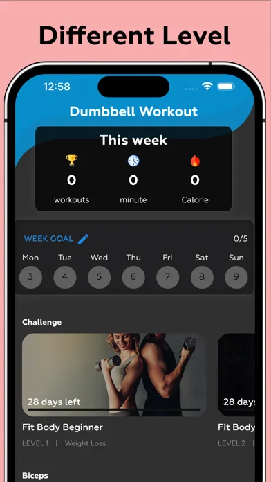 Dumbbell Workout - Gym Workout سکرین شاٹس