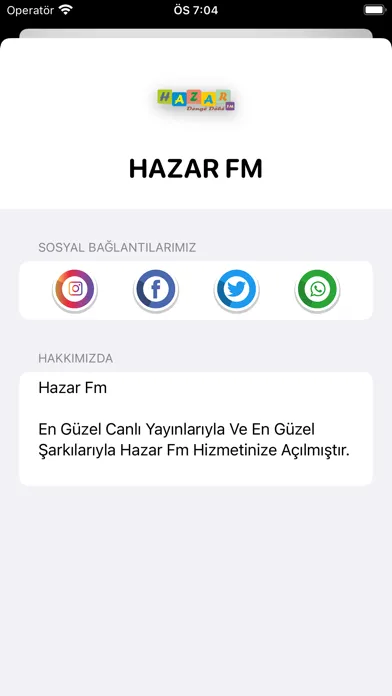 Ảnh chụp màn hình của Hazar Fm