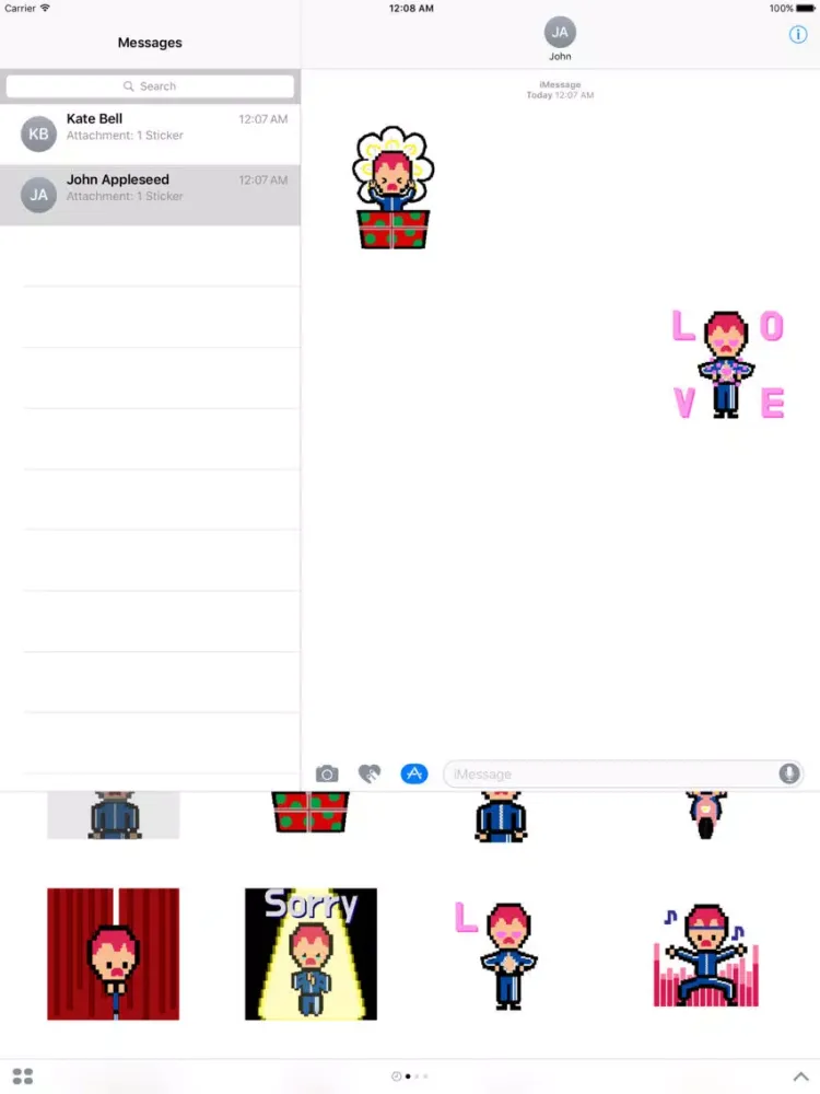 Ảnh chụp màn hình của Mr.Pixel Sticker Pack iPad 