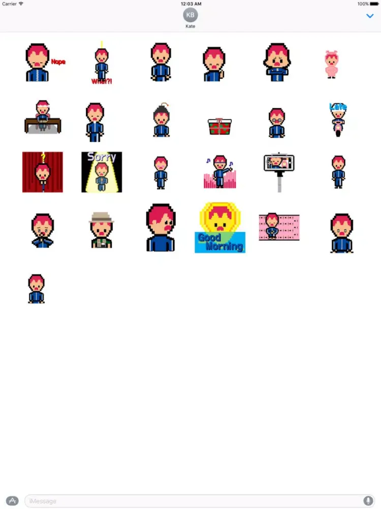 Ảnh chụp màn hình của Mr.Pixel Sticker Pack iPad 
