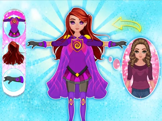 Captures d'écran de Superhero Girl DIY Makeup Game iPad 