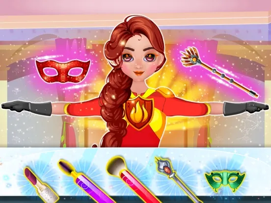 Captures d'écran de Superhero Girl DIY Makeup Game iPad 