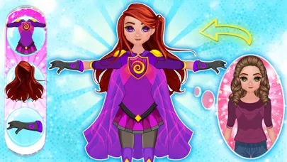 Captures d'écran de Superhero Girl DIY Makeup Game