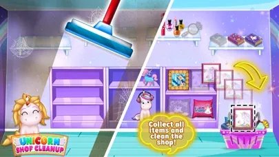 Tangkapan layar Unicorn Shop Cleanup