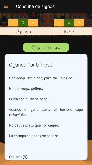 Oráculo Dilogun Screenshots