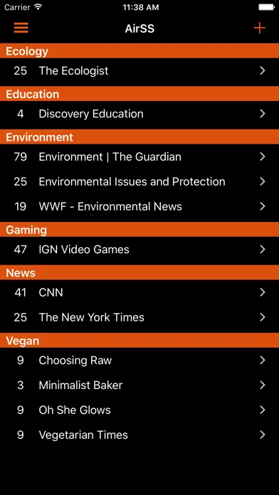 Ảnh chụp màn hình của AirSS - Fast Rss reader