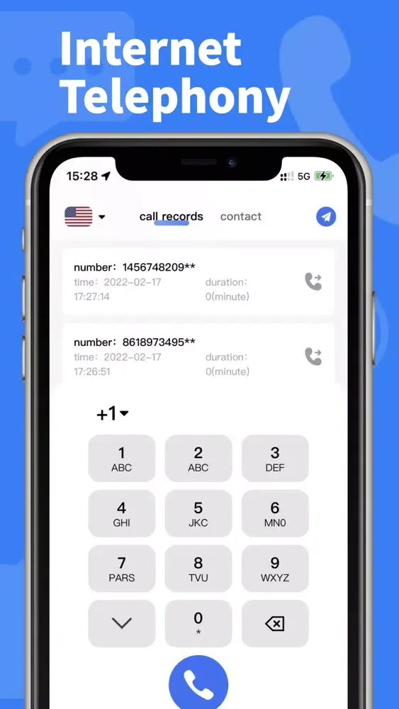 Zrzuty ekranu callPhone:Texting + Calling