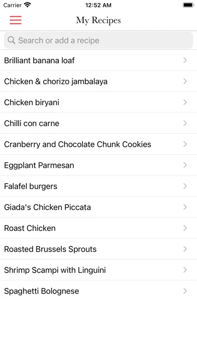 Ảnh chụp màn hình của My Shopping List, Grocery list