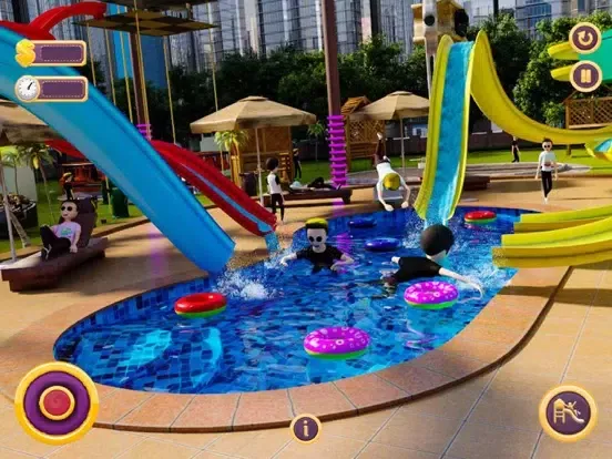Capturas de tela do Stickman Uphill Water Slide 3D iPad 