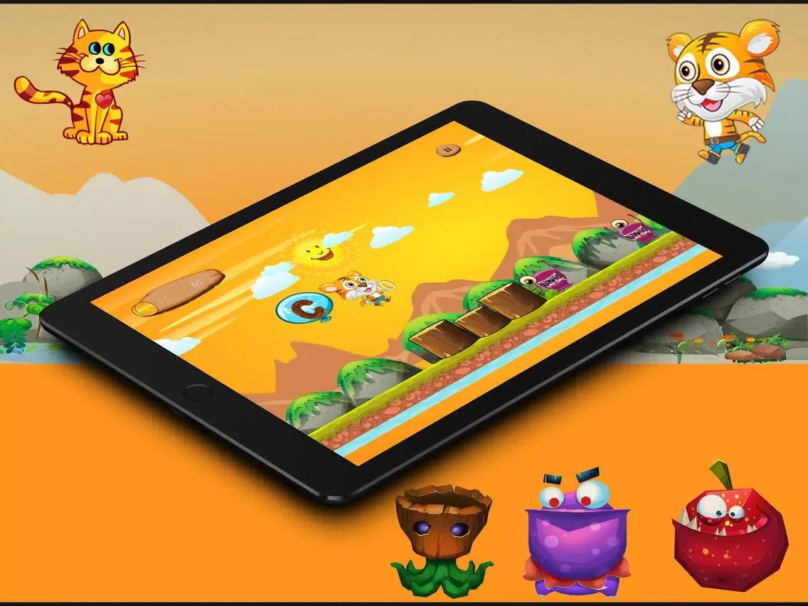 Capturas de tela do happy tiger run iPad 