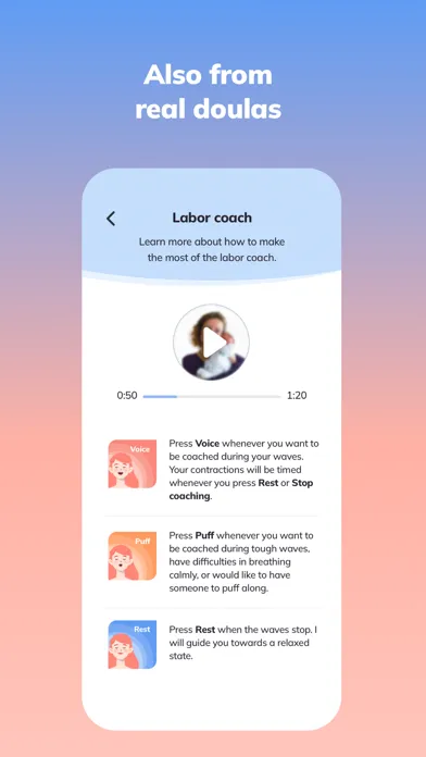 Doula Contraction Labor Coach Ekran Görüntüleri