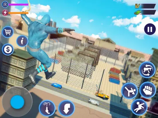 Capturas de tela do Flying Rope Hero Man Fight iPad 