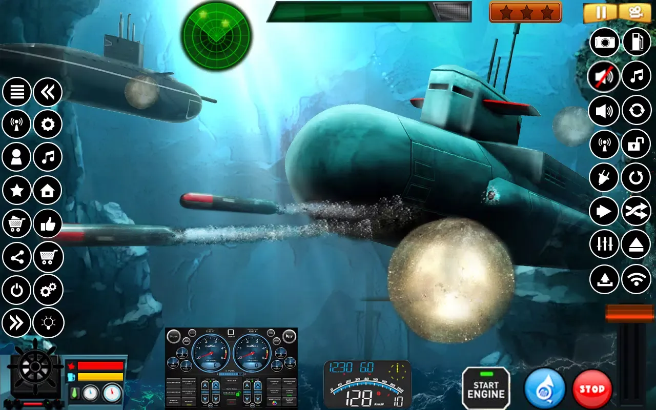 Submarine Navy Warships battle Screenshots
