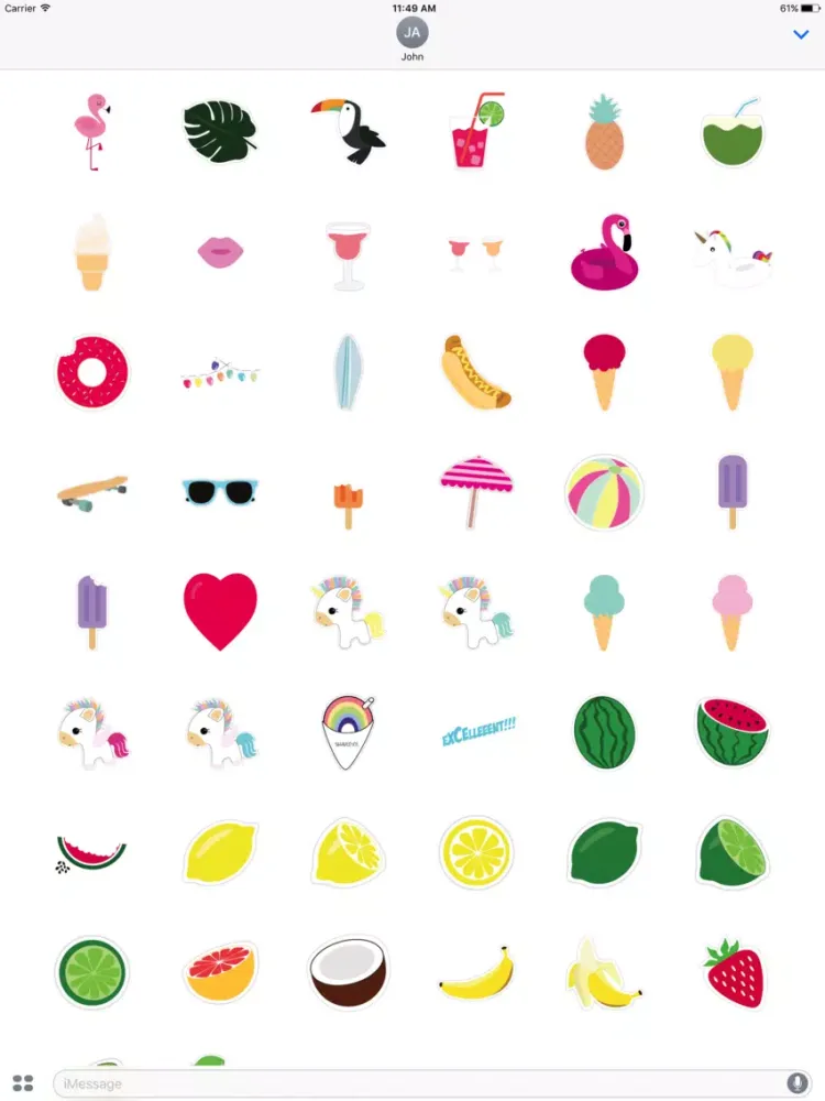 تصاویر Enjoy Summer Stickers iPad 