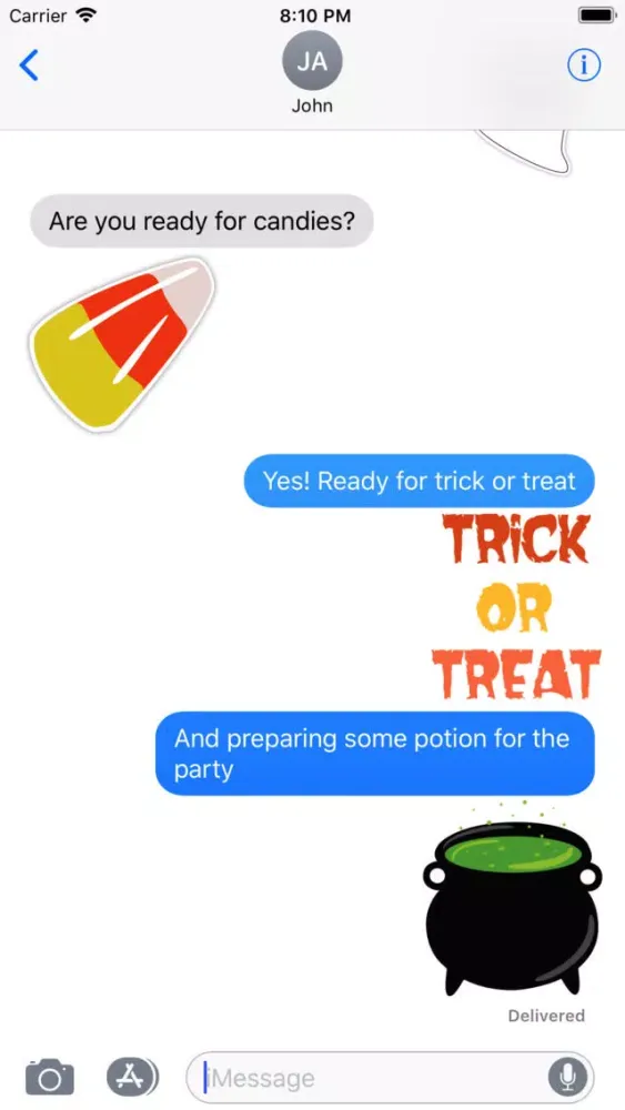 Capturas de tela do Enjoy Halloween Stickers