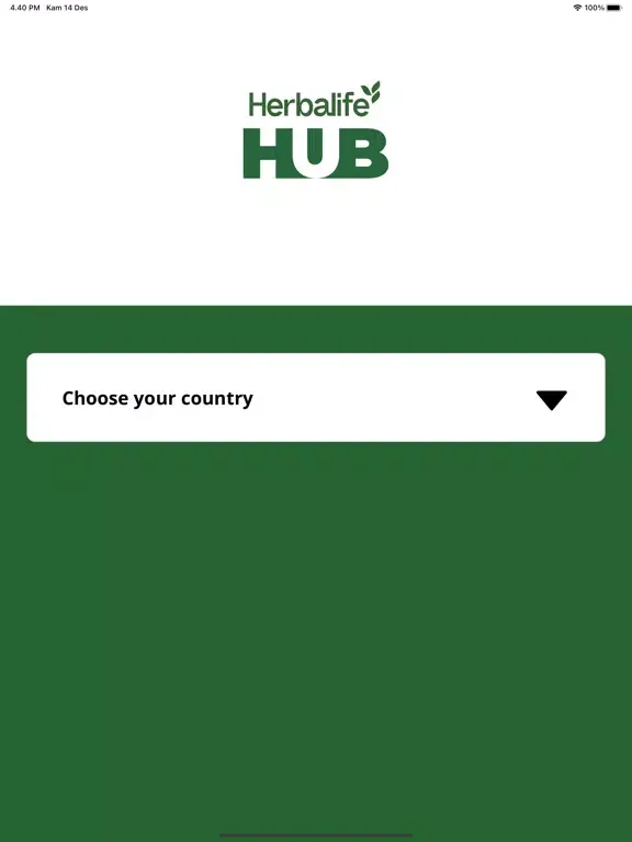 Ảnh chụp màn hình của Herbalife Hub iPad 
