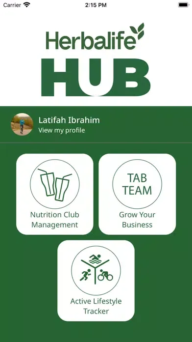 Ảnh chụp màn hình của Herbalife Hub