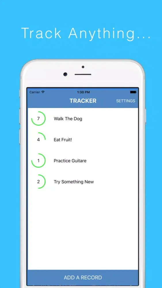 Tangkapan skrin Tracker - Life Stats - Record and Track anything.