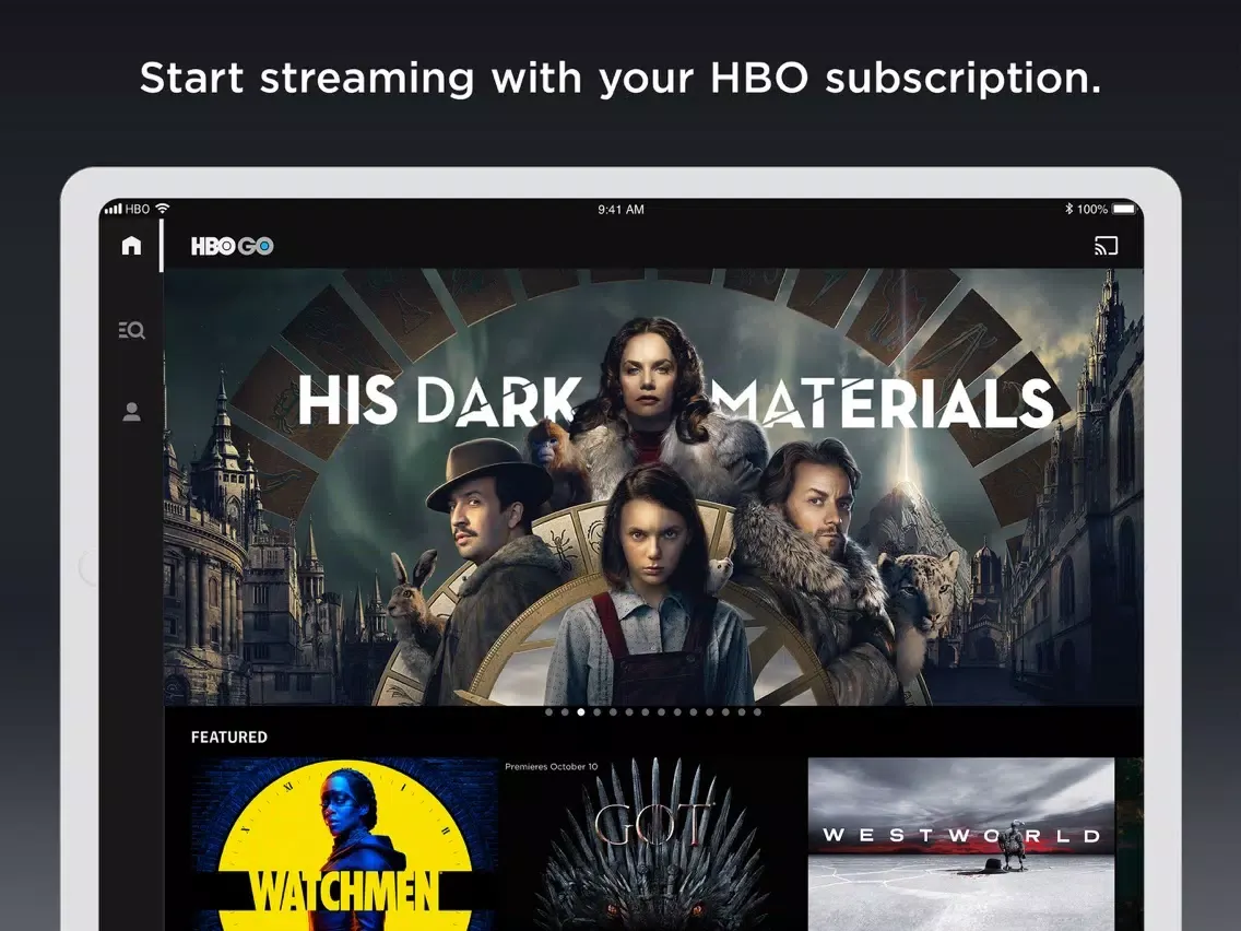 HBO GO: Stream with TV Package iPad  스크린샷