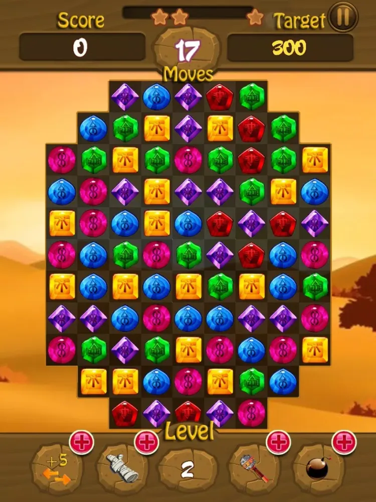 Ảnh chụp màn hình của Pyramid Jewel & Temple Gems iPad 