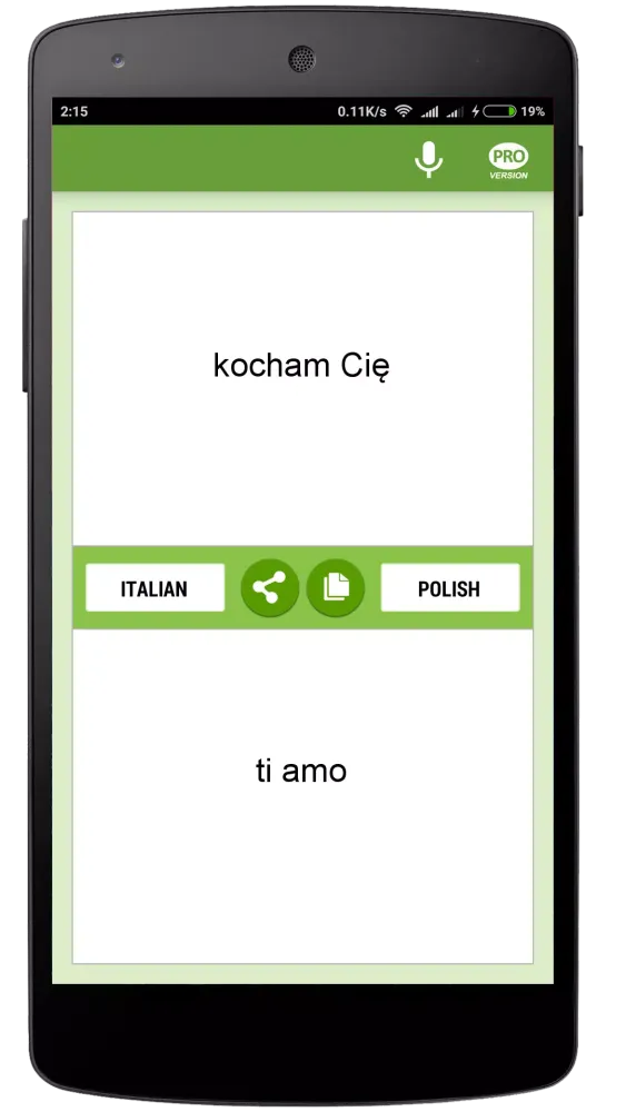 Ảnh chụp màn hình của Traduttore italiano-polacco
