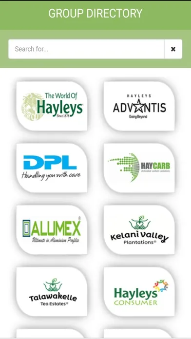 Скриншоты Hayleys Group Directory App