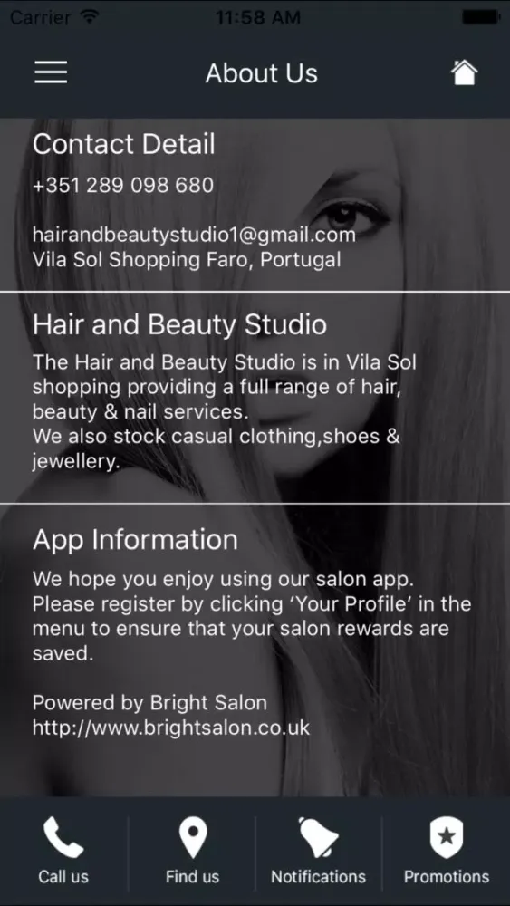 Screenshot di Hair and Beauty Studio