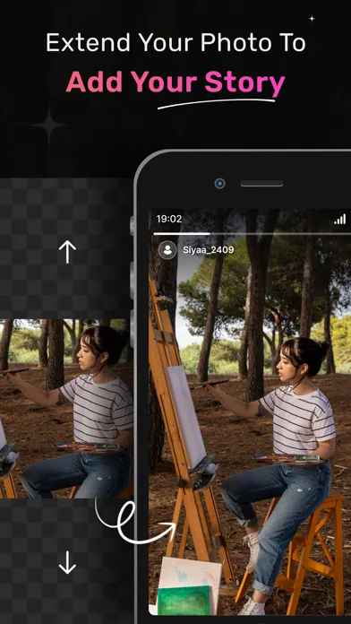 AI Image Extender Resize Story Screenshots