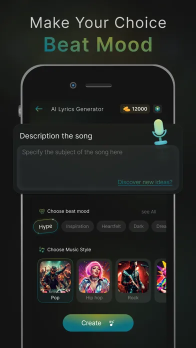 AI Lyrics Generator & Rap Song Screenshots