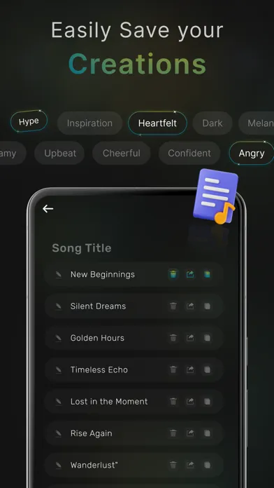 AI Lyrics Generator & Rap Song Screenshots