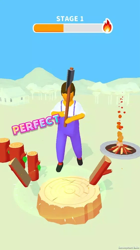 Captures d'écran de Wood-chopping - BonFire game
