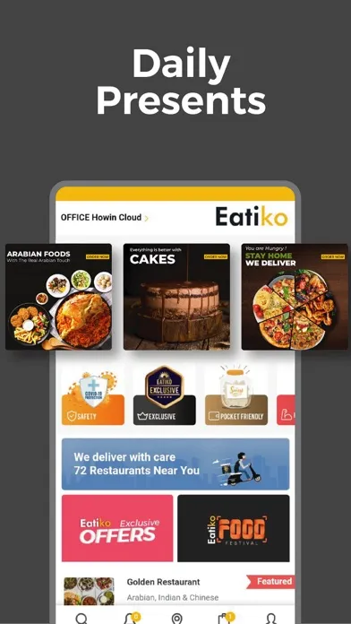 Скриншоты Eatiko Food Delivery App